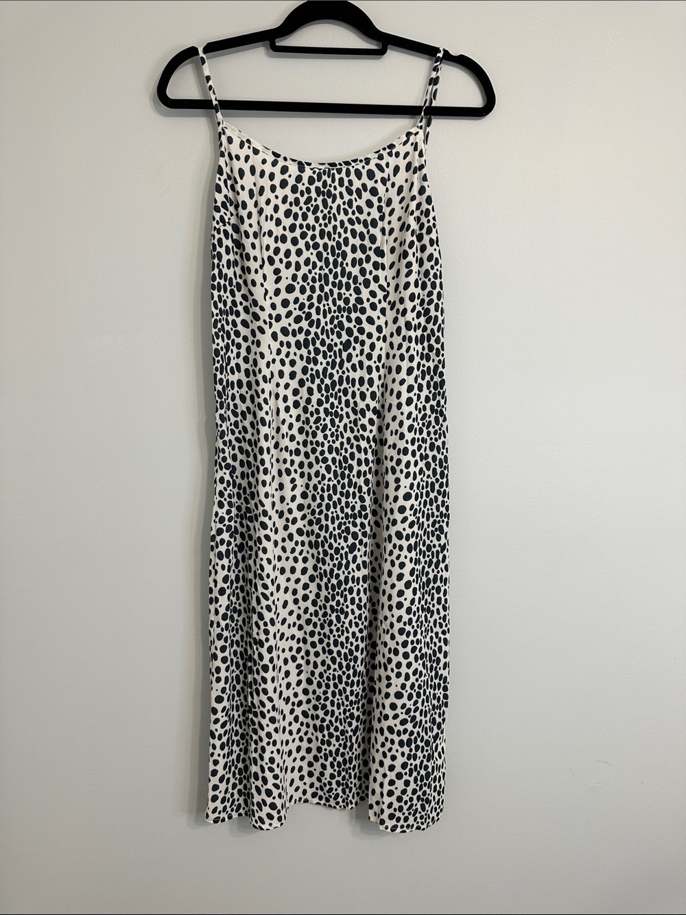 NWOT Cupshe Black and White Spotted Midi Slip Dress
